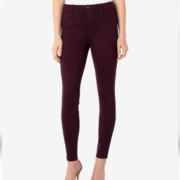 Liverpool New Skinny Ponte Knit Stretch pant in Aubergine - Picture 1 of 16